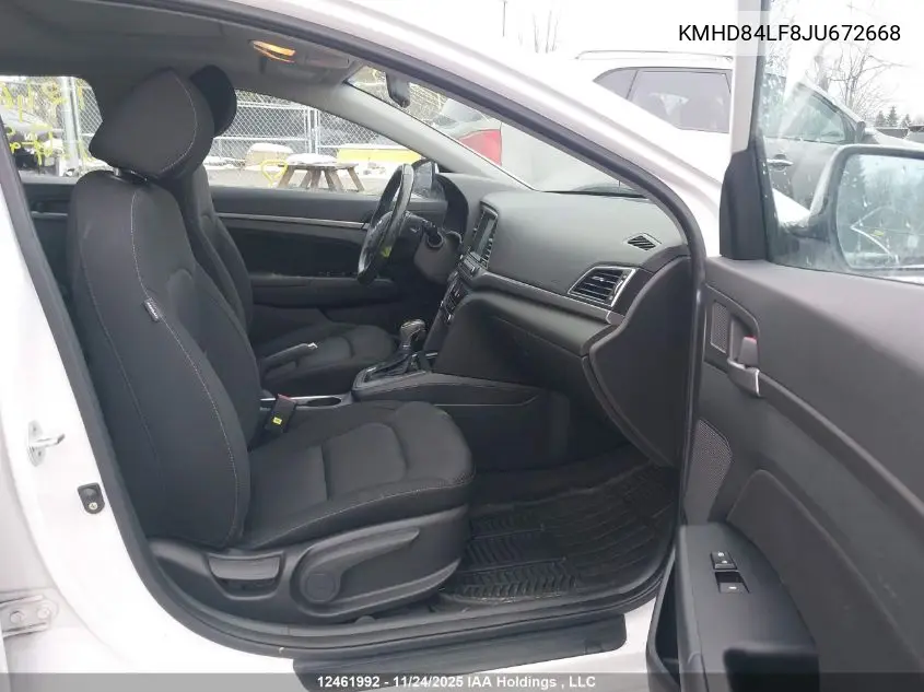 KMHD84LF8JU672668 2018 Hyundai Elantra Sel/Value/Limited