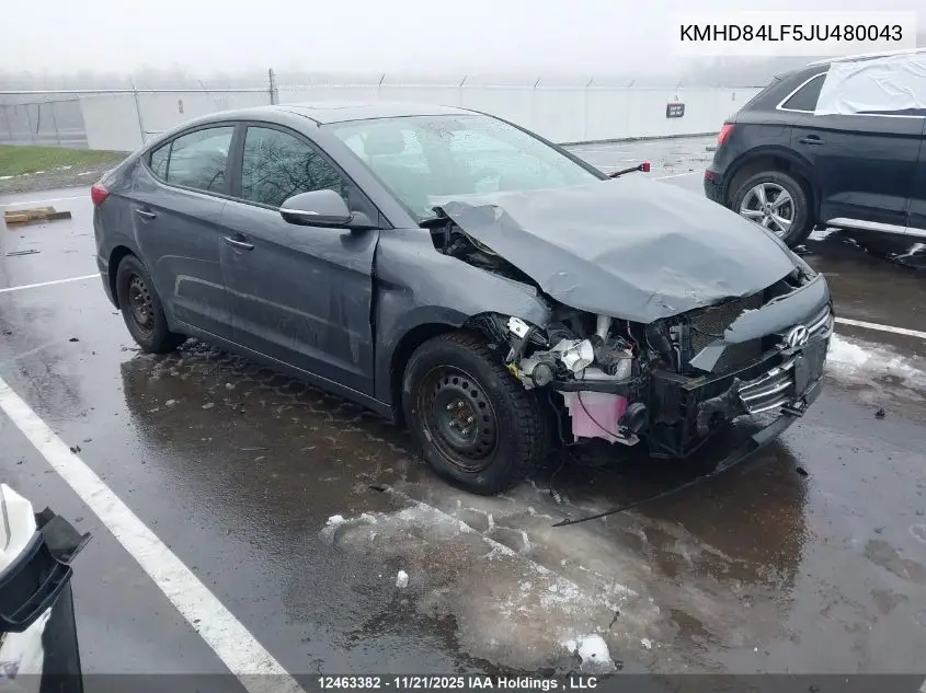 KMHD84LF5JU480043 2018 Hyundai Elantra Gls
