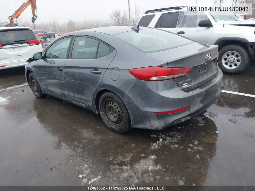 KMHD84LF5JU480043 2018 Hyundai Elantra Gls