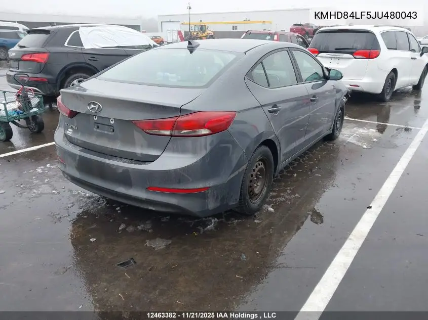 KMHD84LF5JU480043 2018 Hyundai Elantra Gls