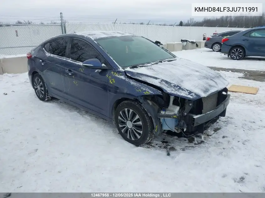 KMHD84LF3JU711991 2018 Hyundai Elantra