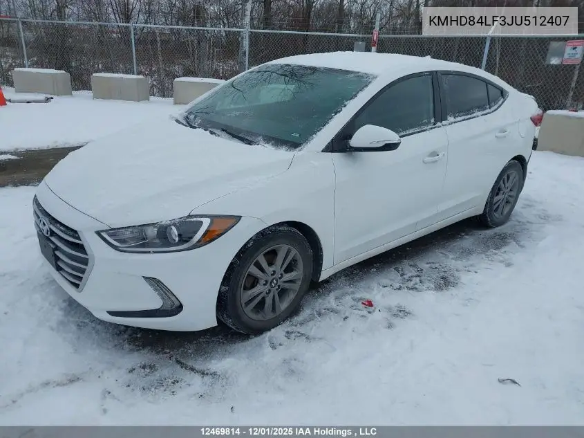 KMHD84LF3JU512407 2018 Hyundai Elantra Gl