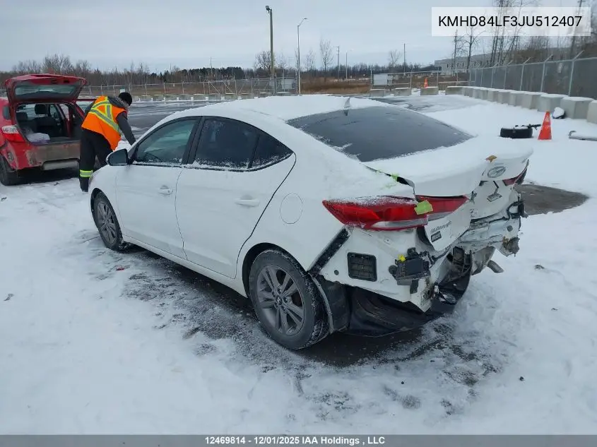 KMHD84LF3JU512407 2018 Hyundai Elantra Gl