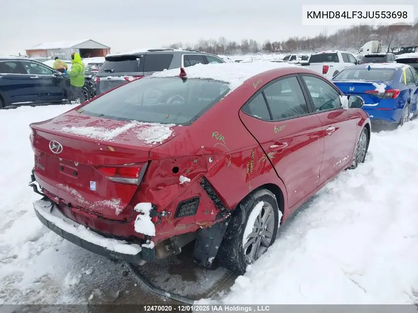 KMHD84LF3JU553698 2018 Hyundai Elantra Gl