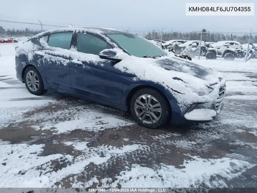 KMHD84LF6JU704355 2018 Hyundai Elantra Sel/Value/Limited