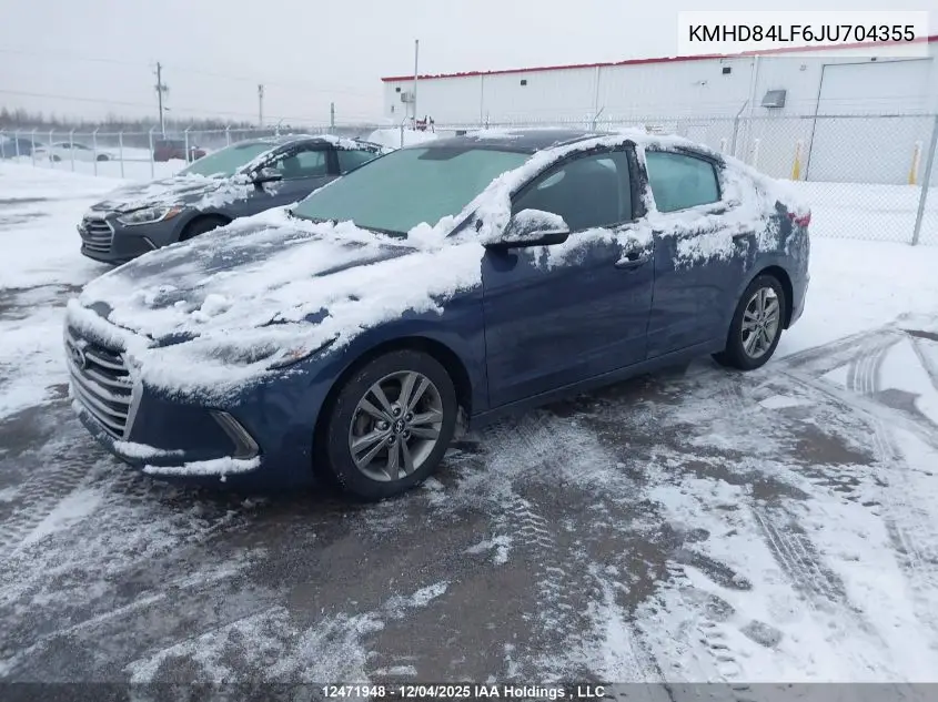 KMHD84LF6JU704355 2018 Hyundai Elantra Sel/Value/Limited