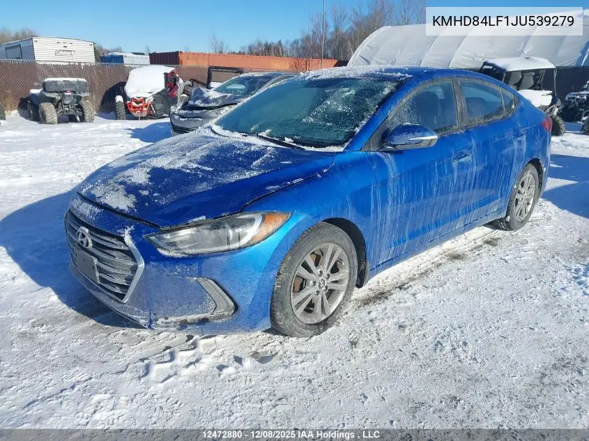 KMHD84LF1JU539279 2018 Hyundai Elantra Sel/Value/Limited