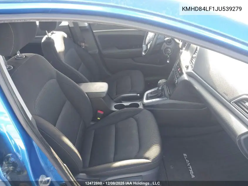 KMHD84LF1JU539279 2018 Hyundai Elantra Sel/Value/Limited