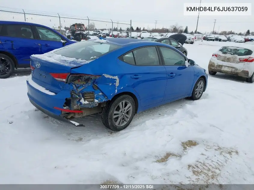 KMHD84LF6JU637059 2018 Hyundai Elantra Sel/Value/Limited