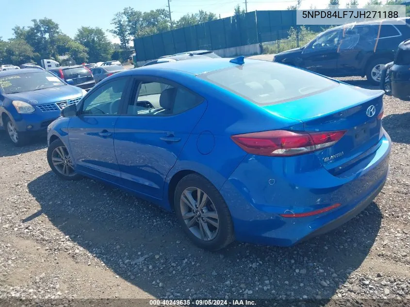 5NPD84LF7JH271188 2018 Hyundai Elantra Sel/Value/Limited