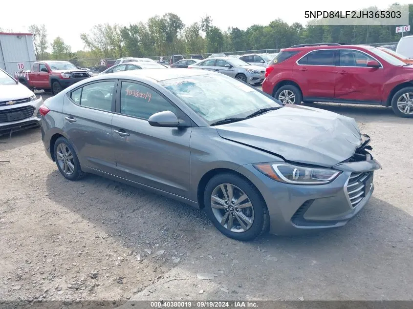 5NPD84LF2JH365303 2018 Hyundai Elantra Sel