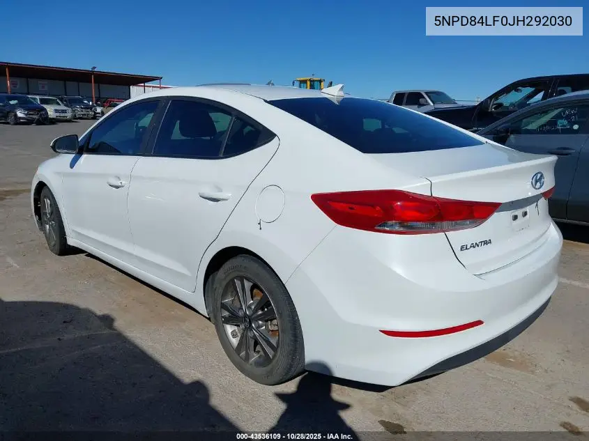 5NPD84LF0JH292030 2018 Hyundai Elantra Sel