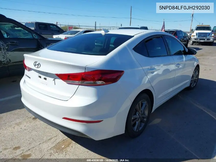 5NPD84LF0JH292030 2018 Hyundai Elantra Sel