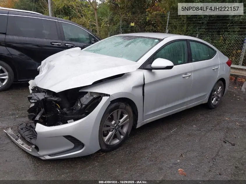 5NPD84LF4JH222157 2018 Hyundai Elantra Sel