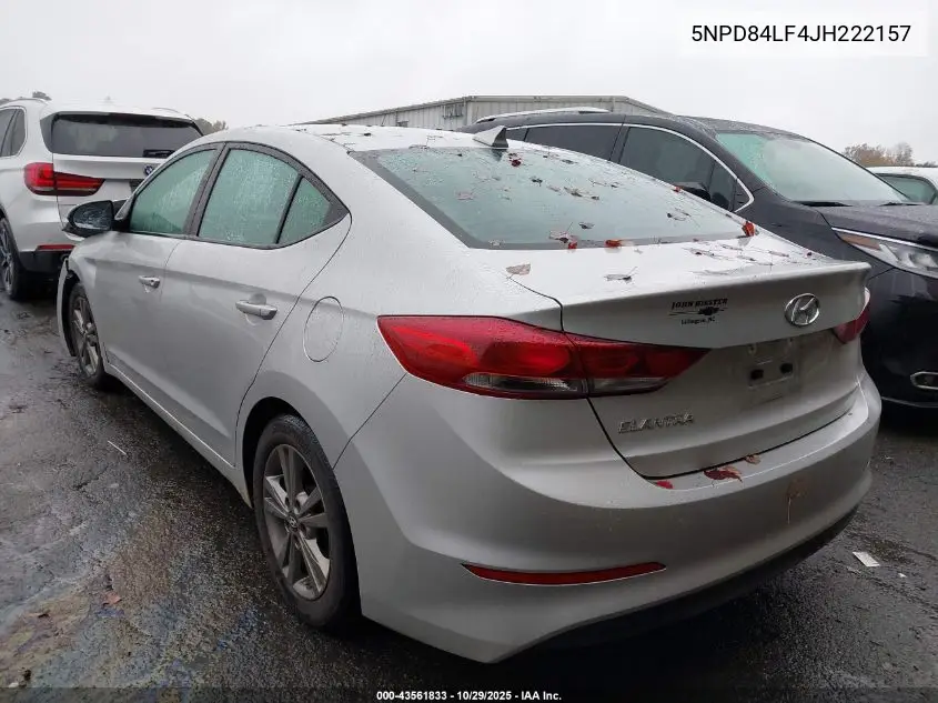 5NPD84LF4JH222157 2018 Hyundai Elantra Sel