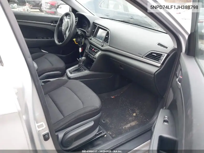 5NPD74LF1JH388798 2018 Hyundai Elantra Se
