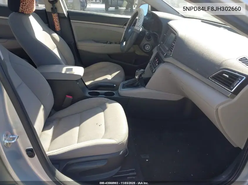 5NPD84LF8JH302660 2018 Hyundai Elantra Sel