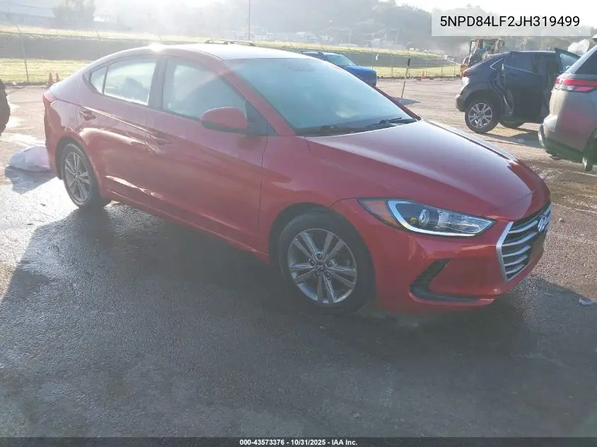 5NPD84LF2JH319499 2018 Hyundai Elantra Sel
