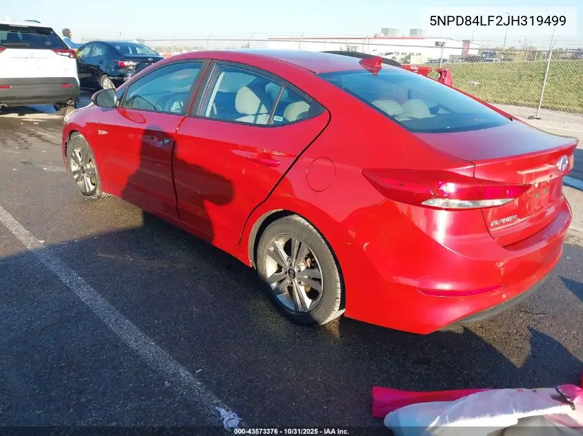 5NPD84LF2JH319499 2018 Hyundai Elantra Sel