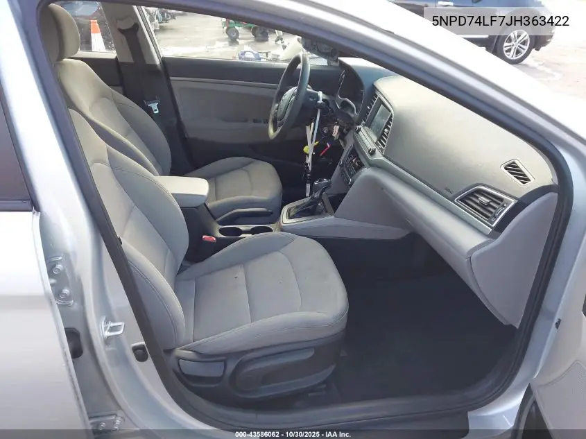 5NPD74LF7JH363422 2018 Hyundai Elantra Se
