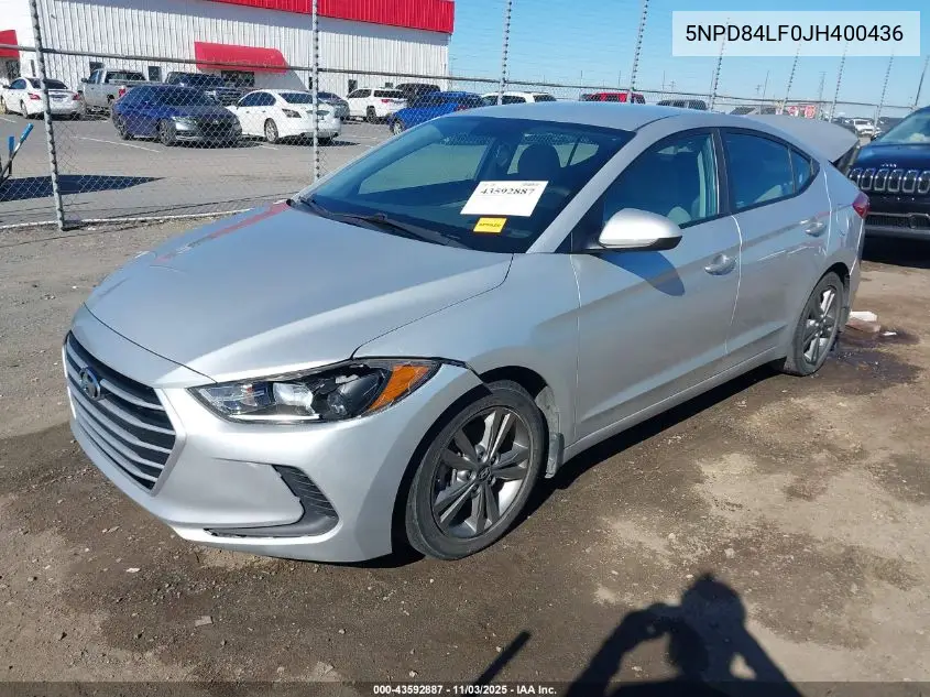 5NPD84LF0JH400436 2018 Hyundai Elantra Sel