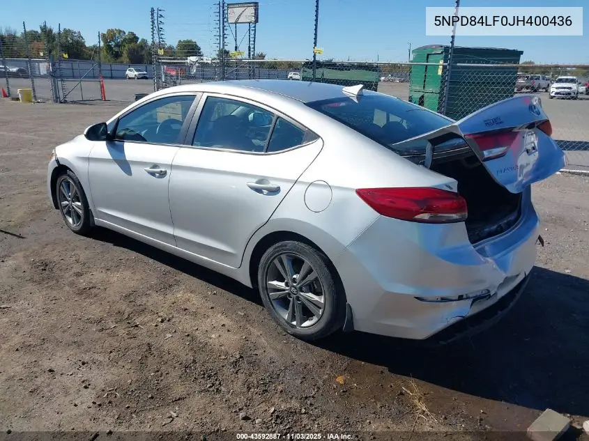 5NPD84LF0JH400436 2018 Hyundai Elantra Sel