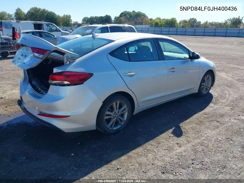 5NPD84LF0JH400436 2018 Hyundai Elantra Sel