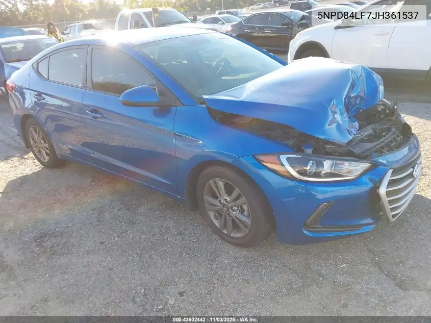 5NPD84LF7JH361537 2018 Hyundai Elantra Value Edition