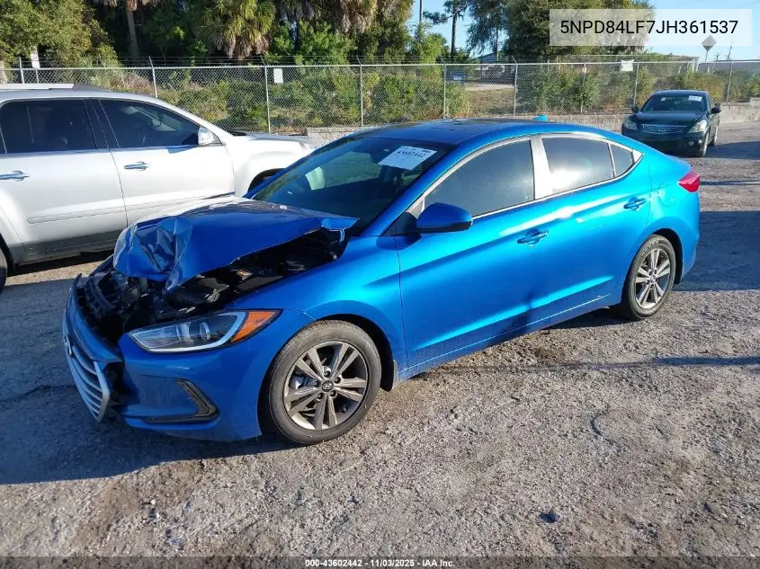5NPD84LF7JH361537 2018 Hyundai Elantra Value Edition