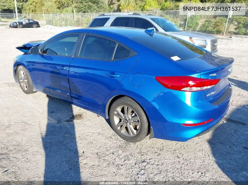 5NPD84LF7JH361537 2018 Hyundai Elantra Value Edition