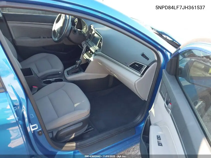 5NPD84LF7JH361537 2018 Hyundai Elantra Value Edition