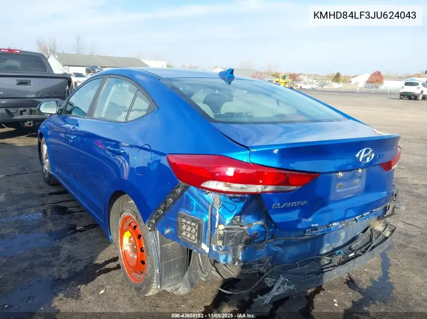 KMHD84LF3JU624043 2018 Hyundai Elantra Value Edition