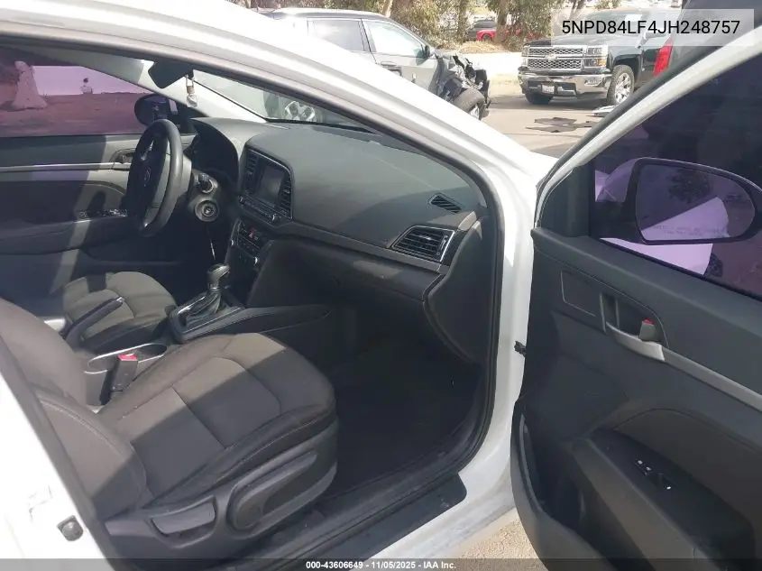 5NPD84LF4JH248757 2018 Hyundai Elantra Sel