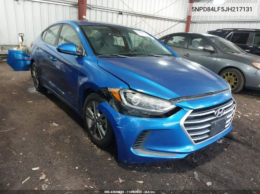5NPD84LF5JH217131 2018 Hyundai Elantra Sel