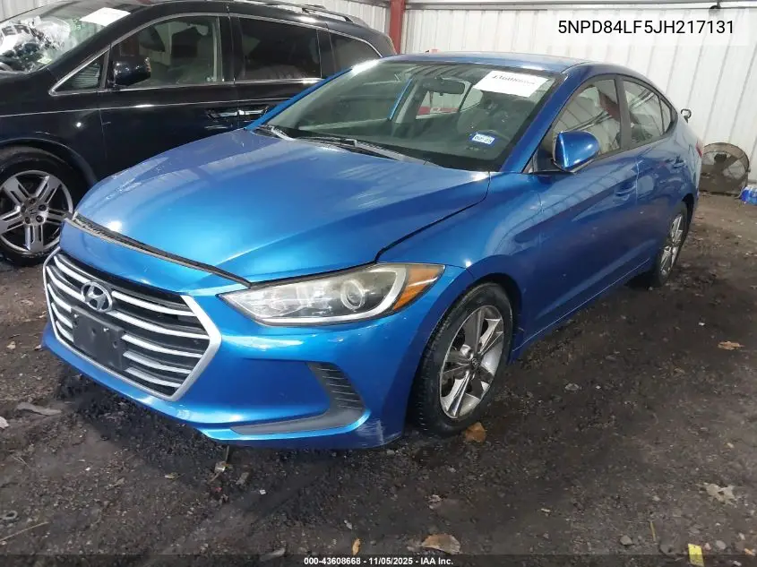 5NPD84LF5JH217131 2018 Hyundai Elantra Sel