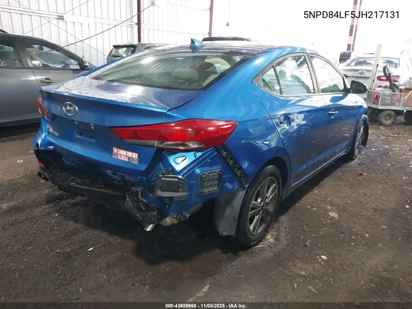 5NPD84LF5JH217131 2018 Hyundai Elantra Sel