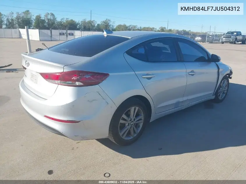 KMHD84LF7JU504312 2018 Hyundai Elantra Sel