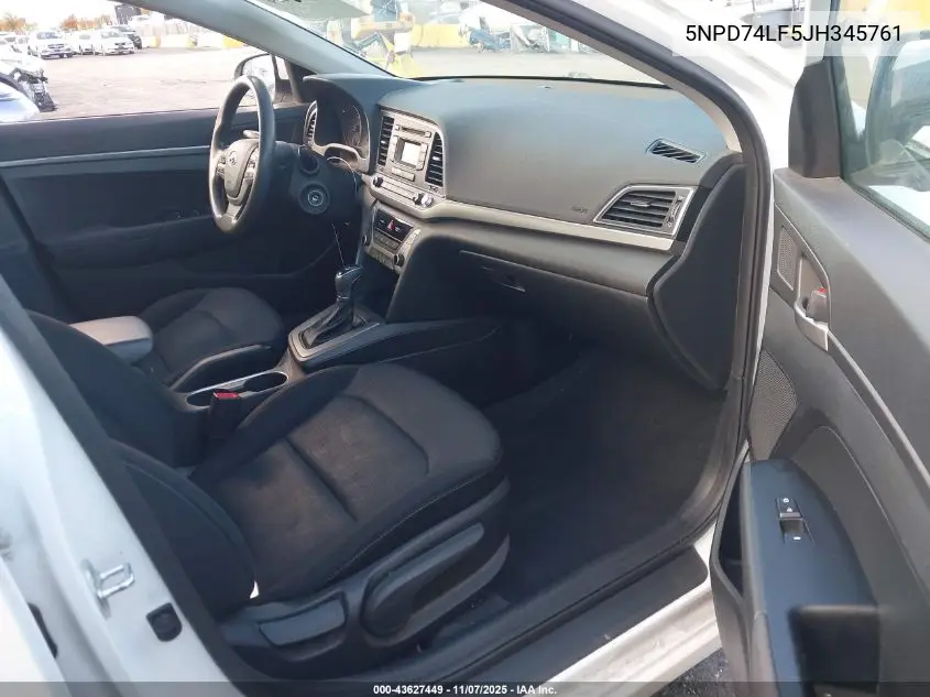 5NPD74LF5JH345761 2018 Hyundai Elantra Se