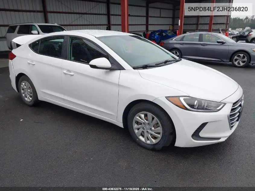 5NPD84LF2JH236820 2018 Hyundai Elantra Sel