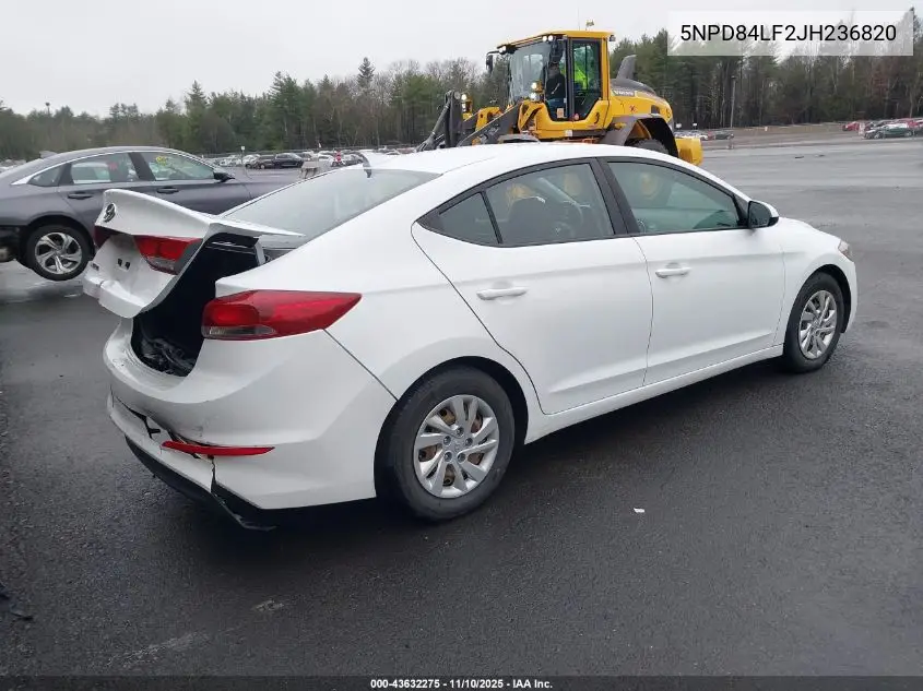 5NPD84LF2JH236820 2018 Hyundai Elantra Sel