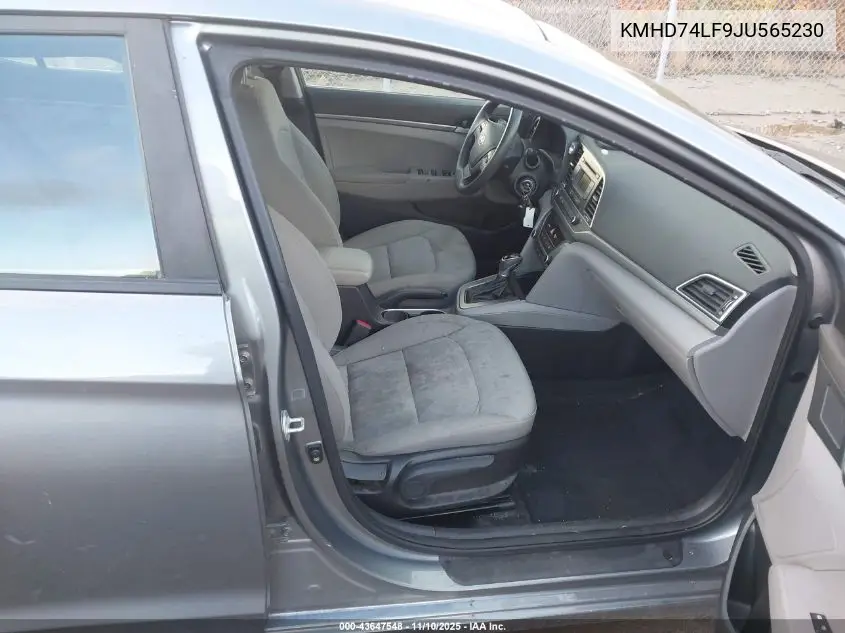 KMHD74LF9JU565230 2018 Hyundai Elantra Se