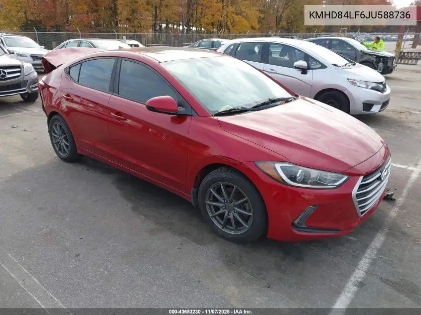 KMHD84LF6JU588736 2018 Hyundai Elantra Value Edition