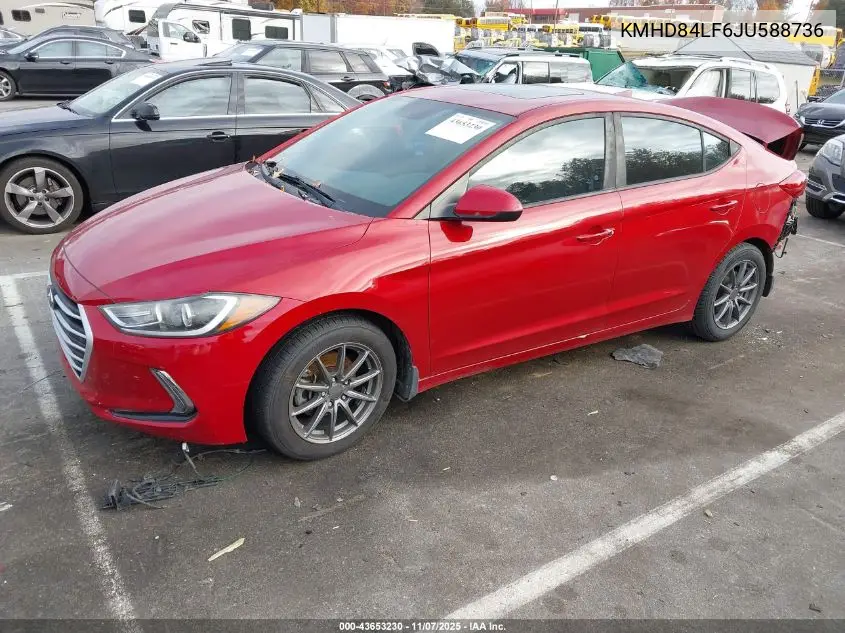 KMHD84LF6JU588736 2018 Hyundai Elantra Value Edition