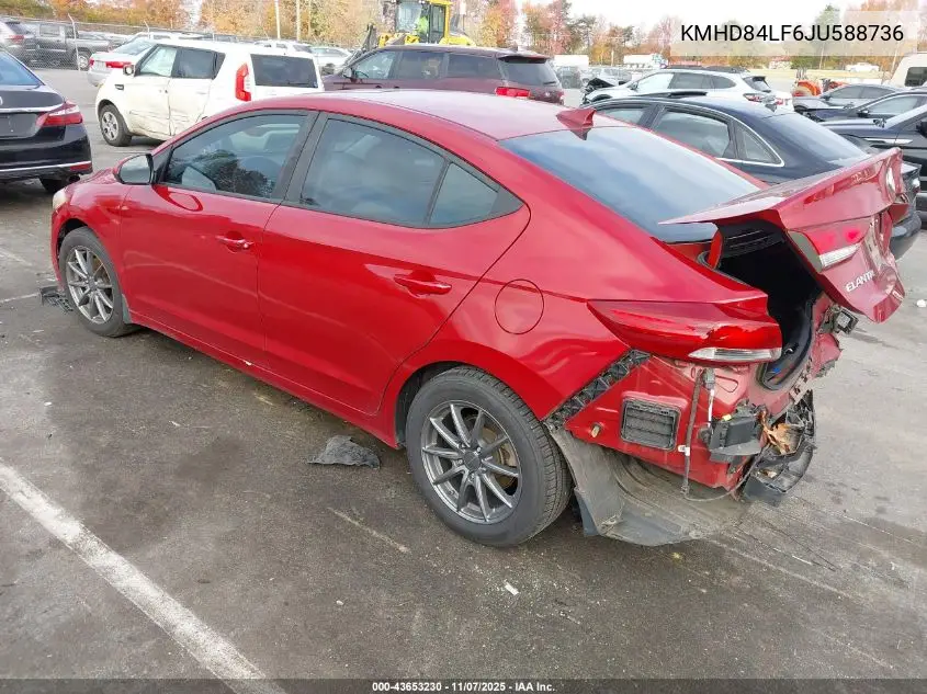 KMHD84LF6JU588736 2018 Hyundai Elantra Value Edition
