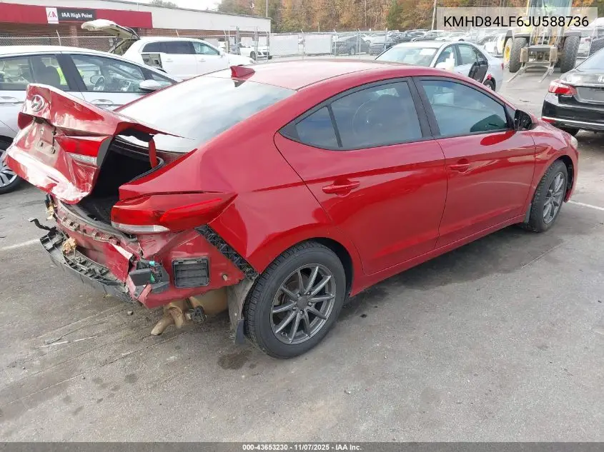 KMHD84LF6JU588736 2018 Hyundai Elantra Value Edition