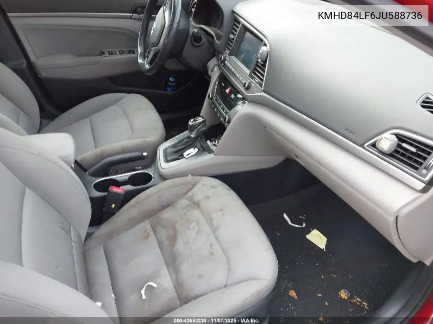 KMHD84LF6JU588736 2018 Hyundai Elantra Value Edition