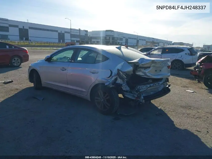 5NPD84LF4JH248337 2018 Hyundai Elantra Sel