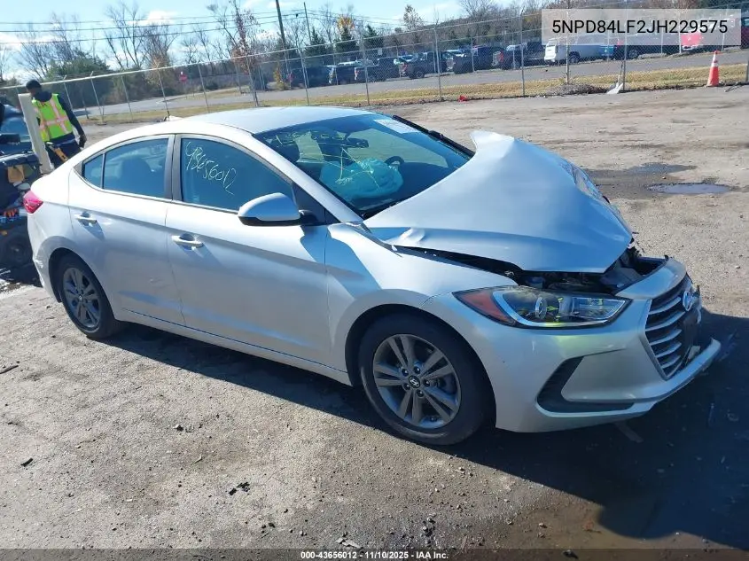 5NPD84LF2JH229575 2018 Hyundai Elantra Sel
