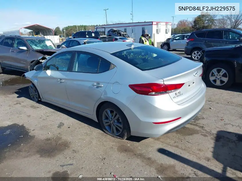 5NPD84LF2JH229575 2018 Hyundai Elantra Sel