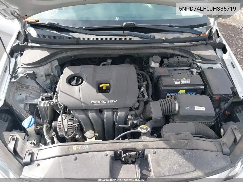 5NPD74LF0JH335719 2018 Hyundai Elantra Se